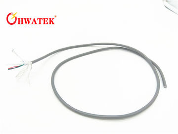 Stranded Bare Copper Servo Cable , Screened Encoder Cable With PVC Gray Outer Sheath
