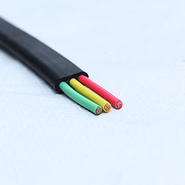 Screened Flexible Electrical Flat Cable Multi Core With XLPE Sheath Oil Resistant