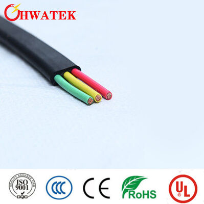 Industrial XLPE Sheath 3 Core Flexible Flat Cable with 300V Rated Voltage