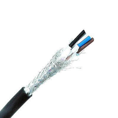 Tinned Copper Stranded Shield AEB Cable UL2919 1P × 24AWG ( 7 / 0.20 T ) 30V PVC Jacket Insulation