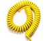 Shielded Spiral Power Cable With Outer PUR Sheath , Coiled Electrical Cable UL