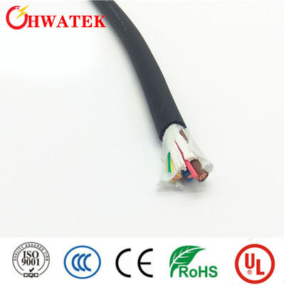 Custom made 7C × 2 mm2 bare copper stranded PP insulation TPU jacket unshield 80℃ 300V cable