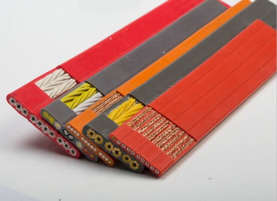 Oil Resistant XLPE Sheath Multi Core Screened Flexible Flat Ribbon Cable for Industrial Applications