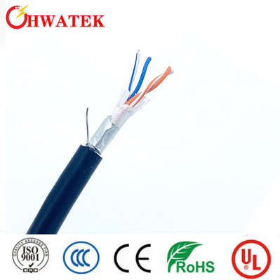 UL 20236 2C X 26AWG Tinned And Silver Plated Stranded Copper  Insulation TPU Jacket RG 179 Cable