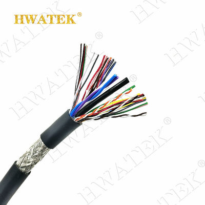 UL20276 Tinned Copper Stranded 6C×28AWG+ 1P x 28AWG braided  80℃ 30V PP insulation PVC jacket Cable