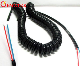 High Flexibility Electrical Coiled Extension Lead Curly Cord Cable Custom Made