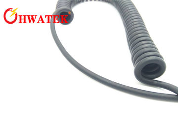 Retractable Curly Spiral Power Cable Signal Wire With PUR Sheath Jacket OEM Service