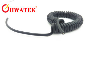 Custom Spiral Electrical Wire Coiled Flex Cable UL & CUL Certificated Good Elasticity