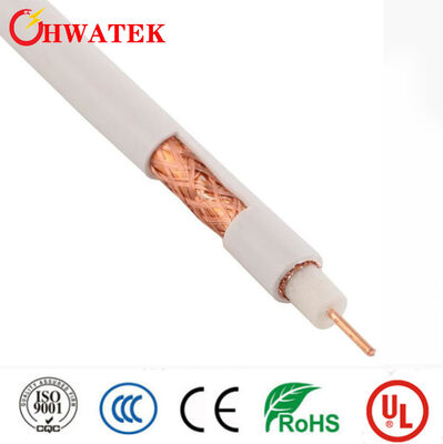 Rg59 3.0-5.3mm JIS Coaxial Cable with Braid Shielded 75±5Ω Impedance and PVC Sheath for CCTV Camera